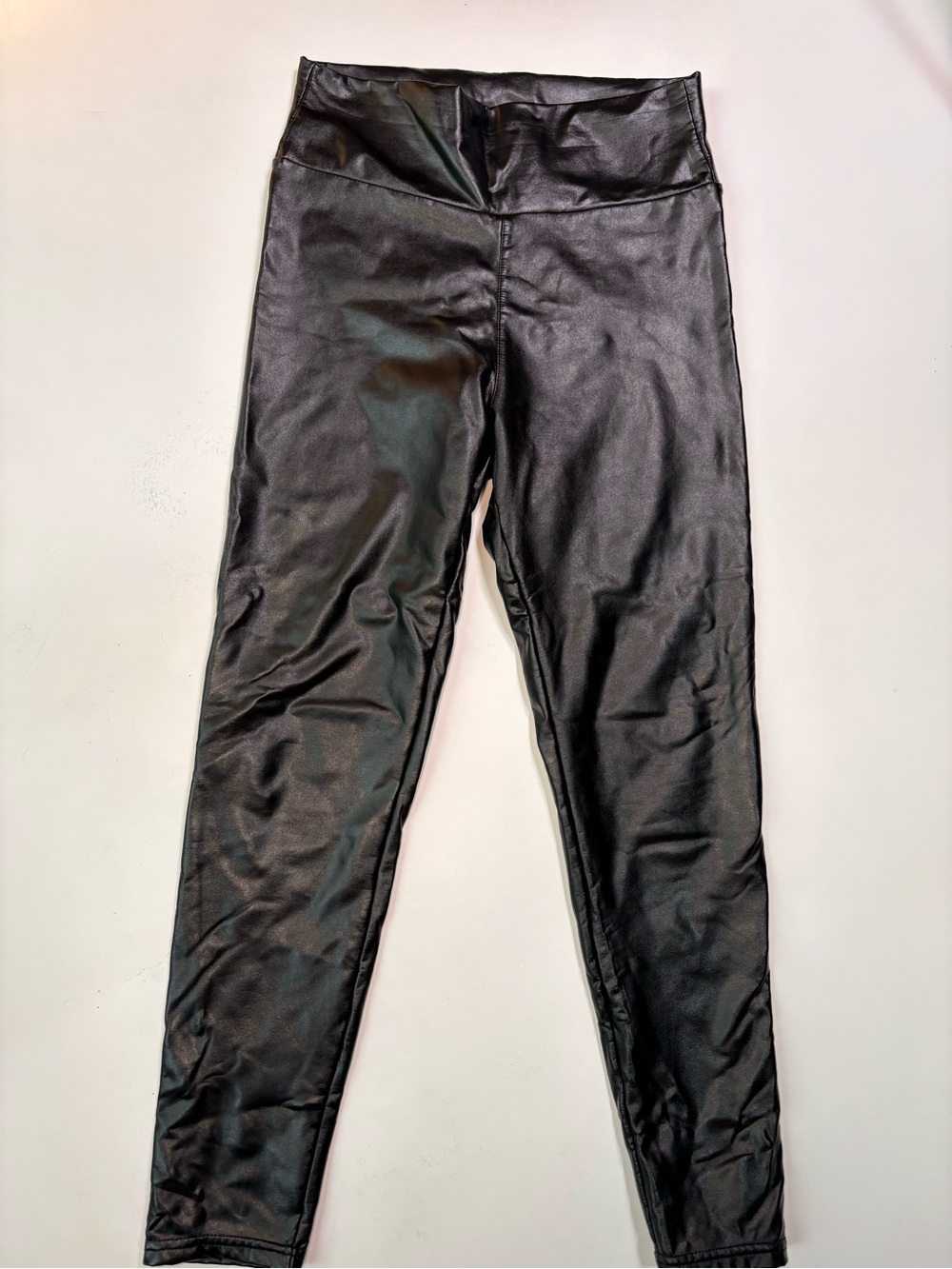 SPANX Black Faux Leather High-Waist Jeggings